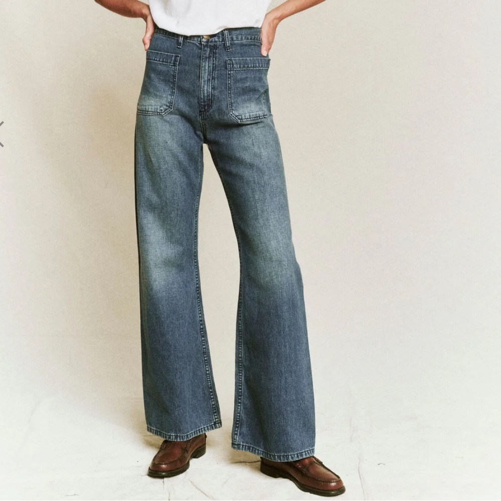 The Great. Seafarer Dock Jeans in Mariner Wash